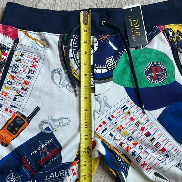 Polo Ralph Lauren Oceans Challenge 12m‎ Yacht Nautical Collage Pants Jogger M